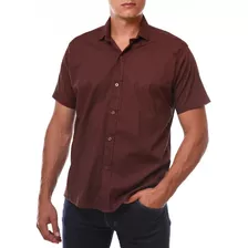 Camisa Masculina Social Manga Curta 