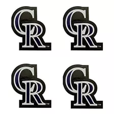 Juego De 4 Colorado Rockies Team Logo Adhesivos Individual 