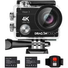 Dragon Touch Cámara De Acción 4k16 Mp Ultra Sensor Vision 3 