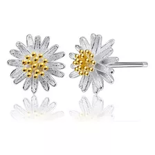 Aros Sunflower Girasol Margarita Flores Styles Plata 925