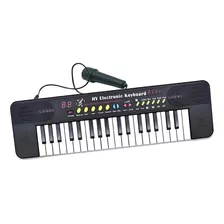 Teclado Musical Brinquedo Multi-funções Microfone 37 Teclas