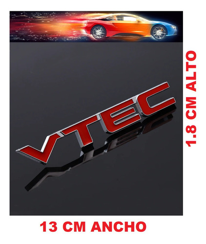 Emblema Vtec V Tec Compatible Con Honda Foto 10