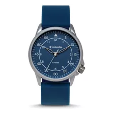 Reloj Columbia Caballero Correa Silicón Color Azul Css15-002 Color De La Correa Gris