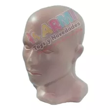 Cabeza Con Cuello Maniquíes Rosa Para Mascaras Gorras Peluca