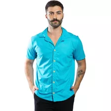 Camisa Masculina Slim Moda Praia Homem Moderno Eco 04