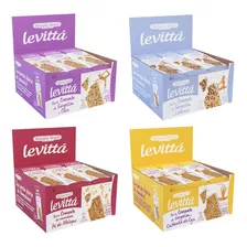 Kit 4 Caixas De Barras Levittá Banana Brasil Sabores