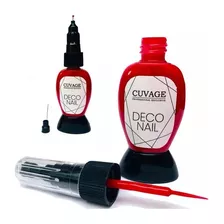 Esmalte Deco Nails Con Pico Decorador Cuvage Rojo
