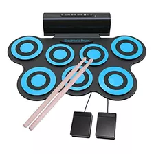 7 Pads Electronic Drum Set - Roll Up Drums Practice Pad Midi