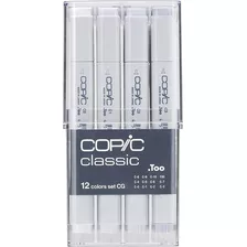 Marcadores Copic Clasico 12 Piezas Conjunto Gris Frío