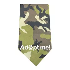 Mirage Pet Products Adopt Me Screen Print Bandana Green Camo