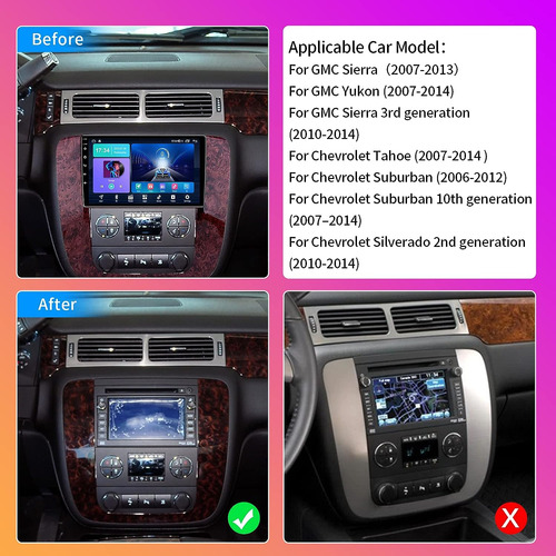 Radio De Coche Estreo De 9 Pulgadas Para Gmc Yukon Chevrole Foto 2