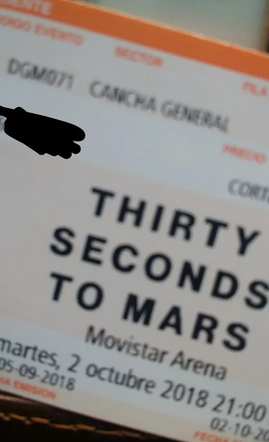 Dos Entradas Thirty Seconds To Mars