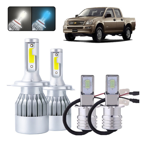 Kit De Focos Led H4 H3 Para Chevrolet Luv 2005