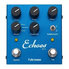 Pedal De Efeito Fuhrmann Echoes Ec01 Azul