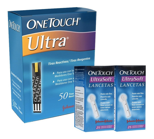Onetouch Ultra Paquete Con 50 Tiras Y 50 Lancetas