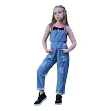 Macacão Jeans Calça Claro Criança Infantil