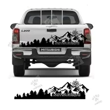 Stickers Adhesivo Mitsubishi L200 Portalón Montañas Y Bosque