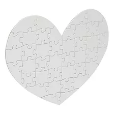 Juego De 12 Rompecabezas En Blanco Con Forma De Corazón Para