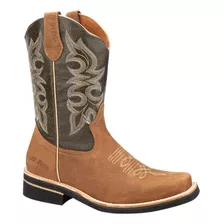 Bota Vaquera Piel Jc Mc Coy 400 Bordada Hombre Antiderrapant