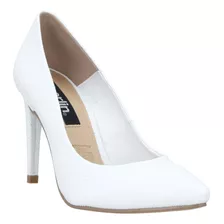 Zapatilla Dama Puntal Blanca Tacón Stiletto