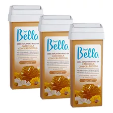 03 Refil Cera Roll On Camomila E Calêndula Depil Bella 100g