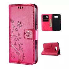 Funda Tipo Cartera Para Samsung Galaxy S8, Con Tapa, De Piel