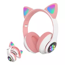 Audifonos Diademas Bluetooth Cat Inalambrico Luces Led