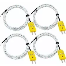 Sonda De Sensor Mini-conector Twidec / 4pcs 3m Tipo K Para T