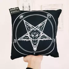 Almohadón 25x25cm Baphomet Witch Witchcraft Dark Goth