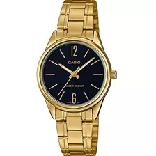 Reloj Casio Ltpv005 Mujer Dorado Negro Watchsalas* Full