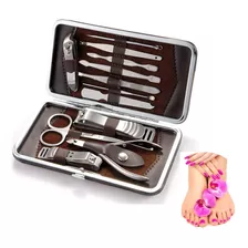 Estuche Set Manicure Pedicure Kit Cortauñas 12 Piezas