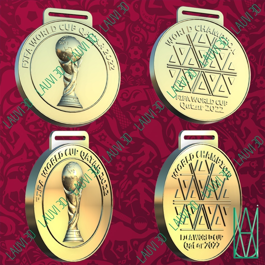 Medalla Fifa World Cup Qatar 2022 (stl Para Impresión 3d)