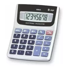 Calculadora De Mesa Balcão Display Grande Oito Dígitos Cor Cinza