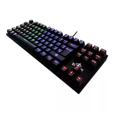 Teclado Gamer Yeyian Serie 2000 Spark Qwerty Outemu Red Español Color Negro Con Luz Rgb