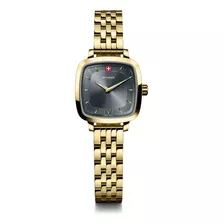 Wenger Reloj Vintage Classic 27 Mm, Dorado Color Del Fondo Negro