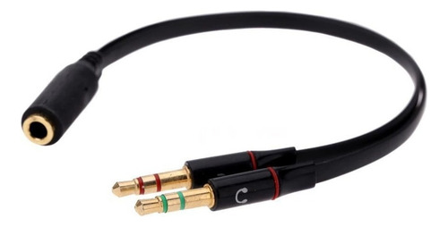 Adaptador Auriculares Micrófono Gamer Plug 3.5 Computadora