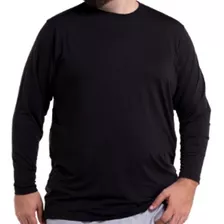 Camisa Masculina Manga Longa Plus Size Poliéster Maxx