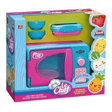 Forno Microondas Infantil De Brinquedo Com Som E Luz Kit