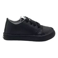 Zapatillas Niño Niña Pu Negro Negro Urbana Unpasitoalavez