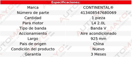 Banda Acc 925 Mm A/a Mighty Max L4 2.0l Mitsubishi 85-86 Foto 4