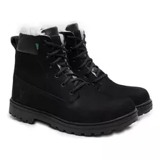 Bota Borcego Leñadora Winter Cuero Interior En Corderito