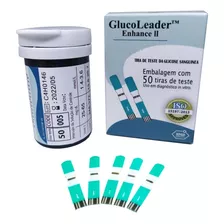 50 Tiras Fitas Reagentes Glucoleader Enhance 