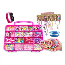 Brinquedo Kit Miçangas Perolas Pingentes P/ Meninas S2.