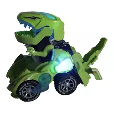 Robo Brinquedo Vira Carro Dinossauro Som Luz E Movimento