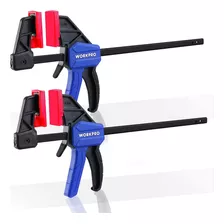 Workpro 6 Mini Bar Clamps For Woodworking, One-handed Clamp