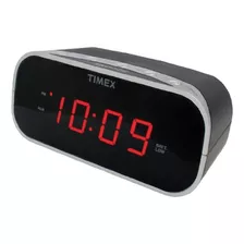 Reloj Despertador Timex T121b Con Pantalla Roja De 07 Pulgad