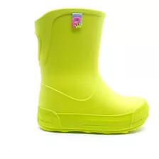 Bota Galocha Infantil Plugt Menina Mono Color Verde