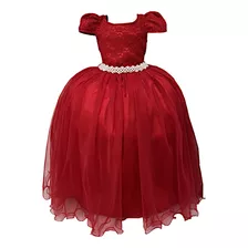 Vestido Infantil Vermelho Festa Formatura Debutante Realeza