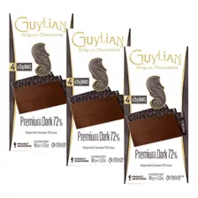 3x Chocolate Premium Dark 72% Guylian 100g