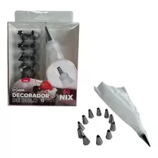 Kit Decorador Confeiteiro 12 Bicos Inox Bolo Cupcakes Doçes